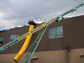 The roof of the GoodLife Fitness location at 3920 Dougall Ave. on July 15, 2016, when a worker for Rauth Roofing Ltd. suffered fatal injuries in a fall.