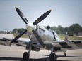 Pilot David Hatfield lands the Roseland Spitfire at Windsor International Airport on July 19, 2018, for a three-day public showing. The original aircraft was flown in Europe during the Second World War by Flight Lt. Arnold "Rosey" Roseland.