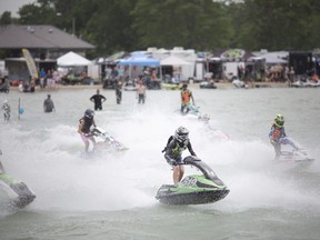 Canadian National Watercross competitions take place at the Belle River Sunsplash Festival on Saturday, July 14, 2018.