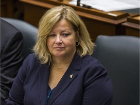 Ontario Minister of Education Lisa Thompson listens to the throne speech at Queen's Park on July 12, 2018.