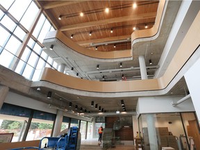 The new Science Research and Innovation Facility under construction at the University of Windsor is nearing completion. The atrium is shown on Friday, July 20, 2018.