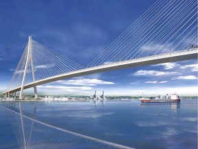 Gordie Howe International Bridge conceptual drawing.    Image courtesy of the Windsor Detroit Bridge Authority.