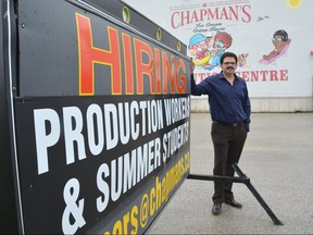 Ashley Chapman, vice-president of Chapman's Ice Cream Ltd., stands outside the company's distribution centre, south of Markdale, Ont.