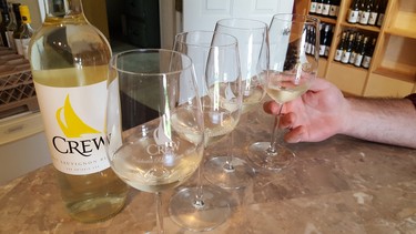 First tasting begins at Colchester Ridge Estate Winery with a Sauvignon Blanc.