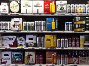 Beer products are on display at a Toronto beer store. Ontario will see the return of buck a beer by Labour Day weekend, The Canadian Press has learned.