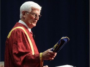 University of Windsor chancellor Ed Lumley addresses graduates on  June 13, 2012.