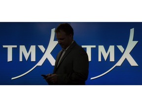 A man works in the TMX broadcast centre in Toronto, May 9, 2014.