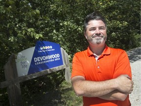 Ward 9 candidate, Kieren McKenzie, is pictured at Devonwood Conservation Area on Aug. 28, 2018.  McKenzie is proposing a library/nature centre that will somehow be connected to the conservation area.