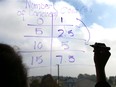 A Grade 9 student completes math at St. Thomas of Villanova Catholic High School in LaSalle, Sept. 20, 2017.