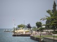Riverfront homes on the Detroit River east of Reaume Park are seen on Aug. 7,  2018.