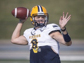 Windsor Lancers quarterback, Sam Girard threw for a pair of touchdowns in Friday's loss to Laurier.