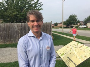 Windsor Mayoral candidate Matt Marchand holds a news conference on Aug. 27, 2018.