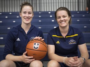 Emma Duinker, left, will serve as interim head coach of the University of Windsor Lancers women's basketball team in 2018-19 as Chantal Vallée (right) will take a one-year sabbatical starting Sept. 1st.