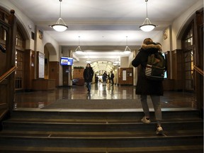 Students enter the University of Michigan Union on Dec. 5, 2017.