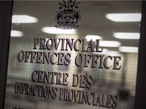 The entrance to the Provincial Offences Office in Windsor is seen Wednesday, Aug. 15, 2018.