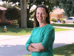 Darcie Renaud, a candidate for ward 1 in Windsor is shown at her South Windsor home on Friday, August 10, 2018.