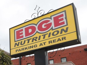 The sign at Edge Nutrition's former location on Wyandotte Street East in 2015. It has since closed.
