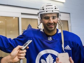 Toronto Maple Leafs Nazem Kadri during media interview following a summer skate at the MasterCard Centre in Toronto, Ont. on Monday August 27, 2018. Ernest Doroszuk/Toronto Sun/Postmedia