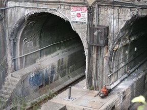 The CP Rail tunnel, which connects Windsor with Detroit, is shown Thursday, Aug. 30, 2018. A 53-year-old Canadian resident has been charged with smuggling undocumented immigrants through the tunnel.