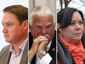 From left: Essex MPP Taras Natyshak, Windsor-Tecumseh MPP Percy Hatfield, and Windsor West MPP Lisa Gretzky of the Ontario New Democrat Party.