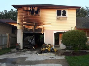 A view of the aftermath of the fire in the 3900 block of Woodward Boulevard on Aug. 6, 2018. The newlywed couple residing at the home held their marriage ceremony less than 48 hours before the blaze.