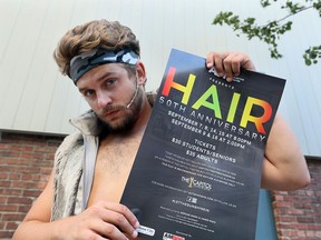 Actor Nolan Ducedre plays the character Floyd in the 50th Anniversary production of Hair, the rock musical at Capitol Theatre beginning September 7, 2018.  Photo taken during rehearsal Wednesday September 5, 2018.