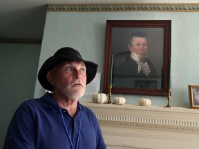 Don Wilson of Les Amis Duff-Baby, passionately explains  the historical significance of the Duff-Baby House at 221 Mill Street, Windsor's oldest house and the oldest house west of Toronto, during Doors Open Windsor on September 23, 2018. A photographic copy of an original oil painting of James Baby hangs above the dining room fireplace.