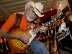 Recording Artist Dickey Betts is seen at the press conference for the Gibson Custom Southern Rock tribute 1959 Les Paul at the Gibson Guitar Factory on May 19, 2014 in Nashville, Tennessee.