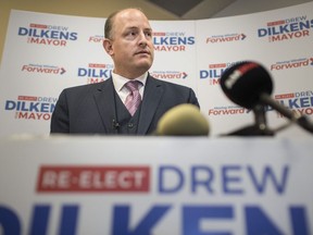 Mayor Drew Dilkens held an election campaign news conference on Sept. 28, 2018, to announce proposed infrastructure spending, including improvements to the E.C. Row Expressway.
