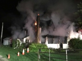 A photo of the house fire on County Road 12 in Essex during the early morning hours of Sept. 11, 2018.