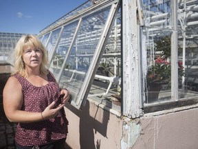 Bound for Jackson Park? Wanda Letourneau, manager of horticulture at the city's Lanspeary Park greenhouses, is shown on Sept. 26, 2018.