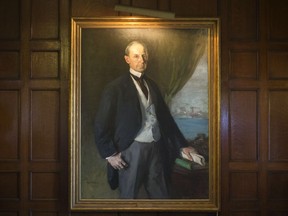 A portrait of Edward Chandler Walker, the second son of Hiram Walker, is unveiled at Willistead Manor on Sept. 7, 2018. Walker built Willistead Manor for himself and his wife Mary.