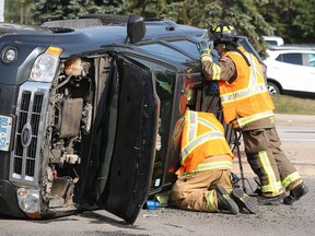 The northbound lanes of Manning Road and Tecumseh Road East were closed for more than an hour Wednesday, as emergency personnel responded to a two-vehicle collision around 4 p.m. There were no serious injuries reported.