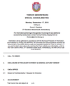 Agenda for Amherstburg town council’s special meeting on Monday, Sept. 17, 2018