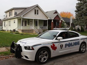 A home at 923 Curry Ave. is shown cordoned off by police tape on Wednesday, November 2, 2016  in Windsor as authorities investigate a "major crime incident".