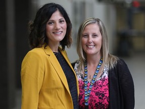 Laura Zuech, left, and Amy Bensette, teachers with the Windsor Essex Catholic District School Board are part of a team that helps students make the transition to high school. They are shown at the school board office on Thursday, Sept. 27, 2018.