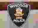 A Windsor Police Service logo on a podium in the downtown headquarters building is shown in this 2018 file photo.