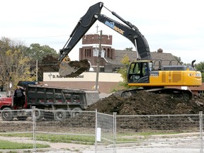 Work on Miracle Park Riverside on the site of the former Riverside Arena property  is shown on October 12, 2018.