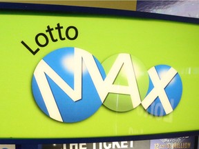 Ontario Lottery and Gaming Corporation's Lotto Max sign.