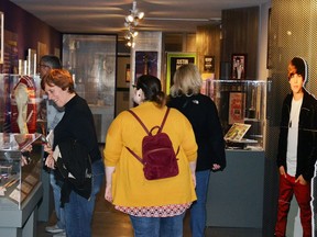 Nearly eight months after the Stratford Perth Museum's Steps to Stardom exhibit opened on Family Day Weekend, visitors, some shown here Oct. 12, 2018, are still flocking to Stratford from around the world to check out the dozens of personal and professional items donated by Justin Bieber's family and friends.