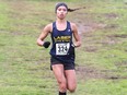 St. Joseph's Nicole LaRue, seen in action earlier this season, finished 17th in the senior girls' division at the OFSAA cross-country championship on Saturday in Hamilton.