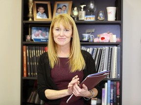 Dr. Lisa Porter, University of Windsor Dept. of Biological Sciences, speaks with students in her office on Oct. 30, 2018.  Dr. Porter is the recipient of the 2018 David Kelly Award for Community Service in support of the brain tumour community in Canada.