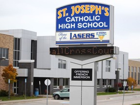 Exterior of St. Joseph's Catholic High School Oct. 31, 2018.