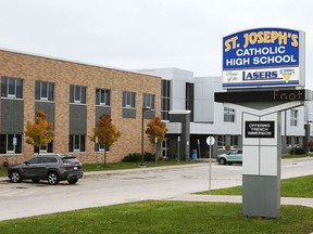 St. Joseph's Catholic High School on Clover Avenue October 31, 2018.