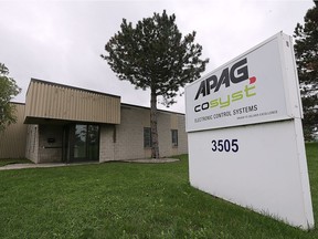 The exterior of APAG CoSyst on Rhodes Drive in Windsor is shown on Tuesday, Oct. 2, 2018. The company is investing $3.2 million to transform the former Fed Ex Shipping Centre into a new plant that will create nearly 150 news jobs.