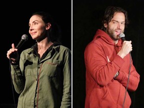 Stand-up comedians Whitney Cummings (left) and Chris D'Elia (right). Cummings will perform at Caesars Windsor on Jan. 24 and D'Elia has been booked for Feb. 22.