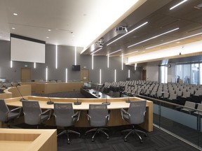 The interior of council chambers in the new City Hall is pictured Oct. 25, 2018.