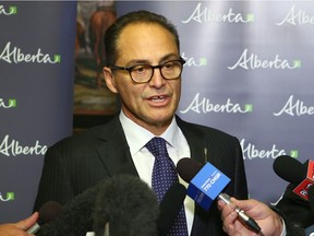 Alberta Finance Minister Joe Ceci announces in Calgary on Friday, October 12, 2018 that the Province will committ to $700 million towards the Olympics. Jim Wells/Postmedia