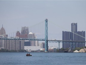 The Detroit skyline is shown June 6, 2018.
