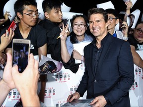 Tom Cruise attends the 'Mission: Impossible - Fallout' China premiere at The Ancestral Temple on August 29, 2018 in Beijing. (Yanshan Zhang/Getty Images for Paramount Pictures)